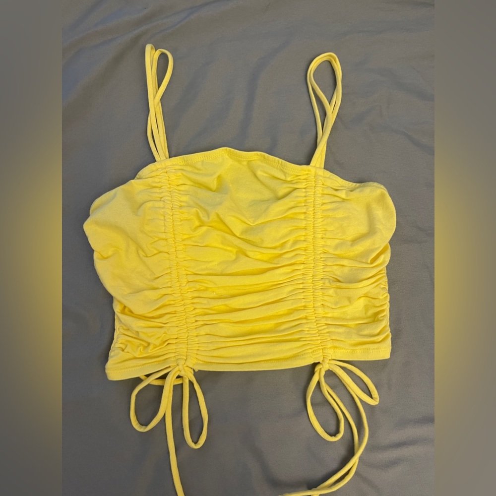Wild Fable yellow cropped tank